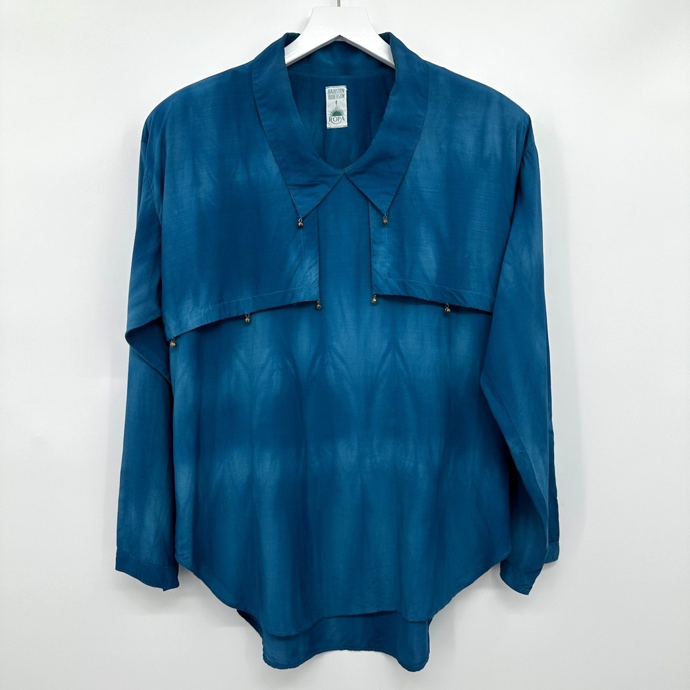 Vintage Hairston Roberson Ropa Top Shirt Size M L‎ Western Artsy Festival Grunge